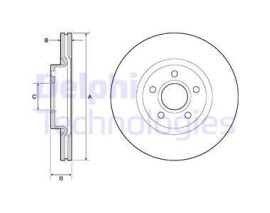 ÖN FREN AYNASI VOLVO V40 2012 16 JANT 300X5DL BOYALI TİP