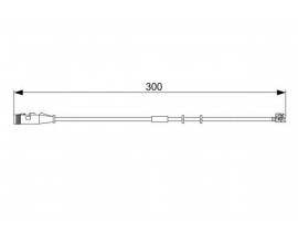 ÖN FREN BALATA FİŞİ İKAZ KABLOSU ASTRA H-ZAFIRA B 04 VECTRA C 1.9-2.0-2.2 GTS 04 300mm
