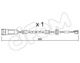 ÖN FREN BALATA FİŞİ İKAZ KABLOSU VECTRA C 04/2002 VECTRA C GTS 08/2002 SİGNUM 2003 678mm