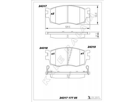 ÖN FREN BALATA HYUNDAI ACCENT ERA 1.4L 1.6L benzinli 06-10 1.5L CRDi dizel 06- / İ20 1.4L D4FC CRDi dizel 08- / KIA RIO 1.4L 1.6L benzinli 05- 1.5L CRDİ 06-