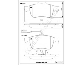 ÖN FREN BALATASI ALFA ROMEO 159 05 11 BRERA 06 SPIDER 06 1.8MPİ 1.9JTS 1.9JTDM 2.2JTS FİŞLİ