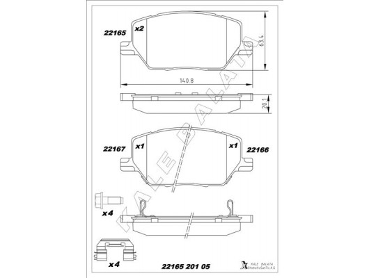 ÖN FREN BALATASI FIAT 500X 14 JEEP RENEGADE 14 COMPASS 20 1.3D MTJ 1.3TB 1.4 1.6D MTJ 1.6E-TORQ 2.0D MTJ