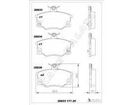 ÖN FREN BALATASI FIAT TEMPRA-TİPO-UNO-PUNTO ALFA ROMEO 33-145-146-155