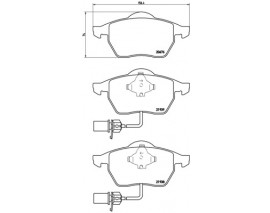 ON FREN BALATASI-KABLOLU-20MM VW PASSAT 97-05 AUDI A4 99-05 A6 98-05 SKODA SUPERB 02-08