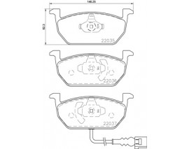 ON FREN BALATASI-KABLOLU- VW GOLF 13- AUDI A3 13-16 SEAT LEON 13-