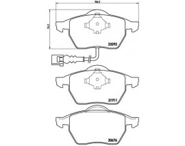 ON FREN BALATASI-KABLOLU VW GOLF 98-06 POLO 05-10 AUDI A3 97-03 SEAT LEON 00-06