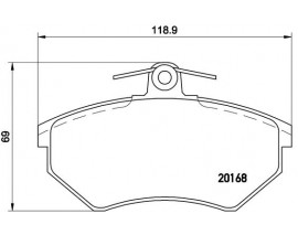 ON FREN BALATASI-KULAKSIZ 20mm VW CADDY 96-03 GOLF 80-98 POLO 95-02 AUDI A4 95-97