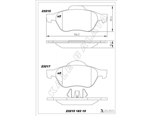 ÖN FREN BALATASI RENAULT LAGUNA II 01 05 LAGUNA III 07 15 MEGANE II 02