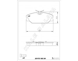 ÖN FREN BALATASI RENAULT MEGANE 99 LAGUNA 95 SCENIC 99 LOGAN 06 SAFRANE 96 00