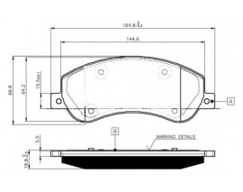 ON FREN BALATASI TRANSIT V348 06 14 A.CEKER 11 / VW AMAROK 2.0TDI 10 FİŞSSİZ