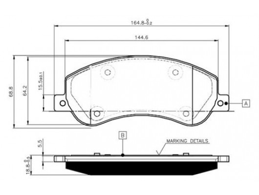 ON FREN BALATASI TRANSIT V348 06 14 A.CEKER 11 / VW AMAROK 2.0TDI 10 FİŞSSİZ