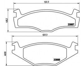 ON FREN BALATASI- VW GOLF 79-96 PASSAT 78-91 SEAT IBIZA 93-96
