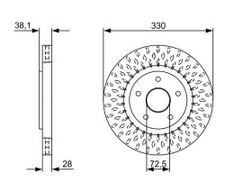ÖN FREN DİSKİ FIAT FREEMONT 11 15 330x28x5 DELİK