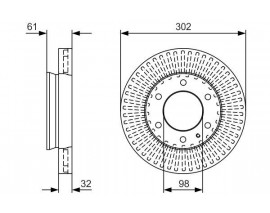 ON FREN DISKI FORD RANGER TKE 2.2-3.2 11 MAZDA BT 50 2.2TDCI 12 /