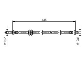 ÖN FREN HORTUMU CADDY II 1.4-1.4 16V 95-04 GOLF II 1.6 95-97 1.9 SDI-1.9TDI 95-04 435mm 1987476695