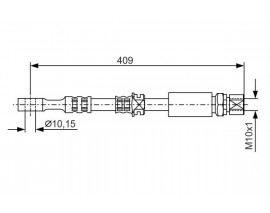 ÖN FREN HORTUMU OPEL VECTRA B 96 02 420mm M10