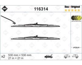 ÖN SİLECEK SÜPÜRGESİ TAKIM PASSAT VOLVO S70 V70 TRANSPORTER T4 530 530 mm