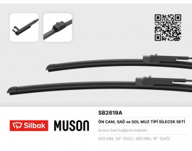 ÖN SİLECEK SÜPÜRGESİ X2 MUZ TİPİ FOCUS II 03 08 C MAX 04 10 OLCU: 650 / 480MM