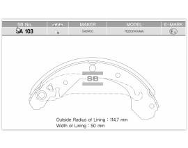 PABUÇ BALATA ARKA KAMPANA CHEVROLET REZZO 00 GS8748