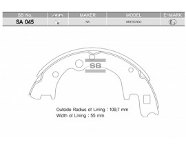 PABUÇ BALATA ARKA KAMPANA KIA BONGO K2500 03 GS8428
