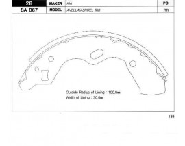 PABUÇ BALATA ARKA KAMPANA KIA CAPITAL 94-99 RIO 00-02