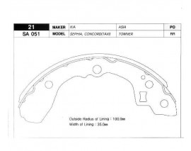 PABUÇ BALATA ARKA KAMPANA KIA SEPHIA 92-97 TOWNER 92