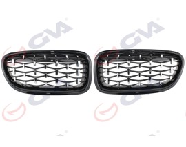 PANJUR SIYAH ÇERCEVE KENARLI KROM NOKTALI SET Z4 STYLE BMW F10 10 13