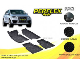PASPAS 3D X-MAT HAVUZLU AUDI Q7 06 SİYAH
