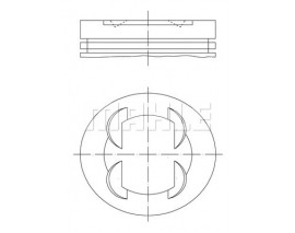 PISTON 73.40MM STD CORSA D ADAM AVEO 1.4 8V 08- A14XER A14XEL