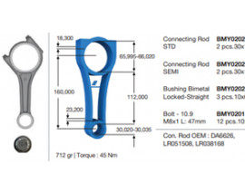 PISTON KOLU 30PIM 306DT DISCOVERY 4 L319 09 18 DISCOVERY 5 L462 16 RANGE ROVER 4 VOGUE L405 12 R.R SPORT I L320 09 13 R.R SPORT 2 L494 13 17 R.R VELAR 17 JAGUAR 306DT XJ X351 09 16 XF I X250 09