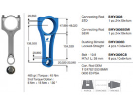 PISTON KOLU BMW N13 F20 F21 F30 MINI N18 R55 R56 R57 R58 R59 R60 R61 PEUGEOT EP6CDTX 308 208 RCZ