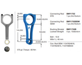 PISTON KOLU BMW N20 N26 N52 N53 N54 N55 E81 E82 E87 E88 E60 E65 F01 E90 F10 F20 F30 E84 E83 F25 F26 E70 F15 E71 F16 Z4 F21 F22 F23 E91 E92 E93 F31 F32 F33 F34 F36 E61 F11 E63 E64 F12 F13 F06