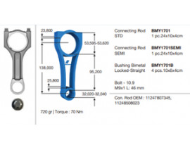PISTON KOLU BMW N47 B47 E81 E82 E87 E88 E60 E90 F10 F20 F30 F22 E92 E93 F32 F34 F36 E84 E83 F25 F15 G11 G12 G30 MINI F54 F55 F56 F57 F60