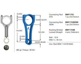 PISTON KOLU BMW N47 C20 B47 C20 E60 F10 F20 F30 E90 E84 E83 F25 E92 E93 F32 F34 F36 MINI R55 R56 R57 R58 R59 R60 R61