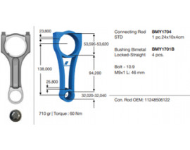 PISTON KOLU BMW N57 D30 N57S F10 12 16 F01 F02 F03 F04 12 15 E70 11 13 F15 13 18 E71 E72 11 15