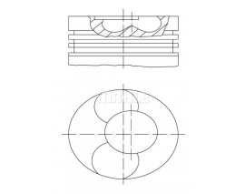 PISTON SEGMAN 79.51MM STD 4 SILINDIR MOTORUN 1.-2. PISTONLAR CADDY III GOLF IV/V BORA JETTA III B 028PI00112100