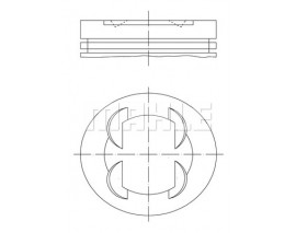 PISTON SEGMAN 86.4 mm BMW S50 B32 E36 M3 3.2