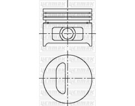 PISTON SEGMAN STD 75.80mm CLIO 1.2 RL-RN-RT 91-98 E5F A 710 / E7F 708