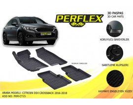 PXM-CT15 PERFLEX 3D X-MAT HAVUZLU PASPAS SİYAH CITROEN DS4 CROSSBACK 2016-2018 3D X-MAT 5 PCS