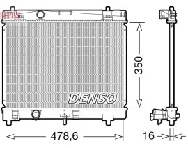 RADİATOR. ENGİNE COOLİNG DAIHATSU CHARADE VI 11-