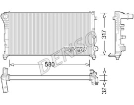 RADİATOR. ENGİNE COOLİNG FIAT PANDA 03-