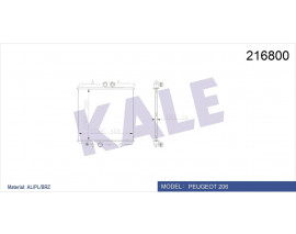 RADYATÖR 206 98 1.0-1.4-1.6 16V MEK KLİMASIZ 415x380x25