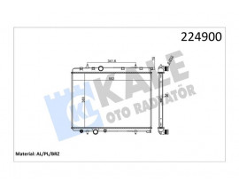 RADYATÖR 206 98 307 02 C4 04 XSARA 00-05 1.6-2.0 AC KLİMASIZ OTOM 562.8x378x27 1 SIRA ALB