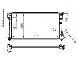 RADYATÖR 306 II-PARTNER-XSARA BERLINGO 1.9D AC MEK 670x377x34