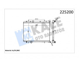RADYATÖR 307 00 C4 04 1.4 16V-1.6 16V-PARTNER-BERLINGO 97 2.0HDI 00 AC /- MEKx562x378x27 AL/PL/BRZ