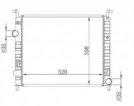 RADYATÖR ALBEA 1.3 JTD-PALIO YM-STRADA 06 AC 520X395x42 ALÜMİNYUM