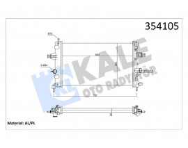 RADYATÖR ASTRA G 1.6 Z16XEP AC MEK 600x375x26