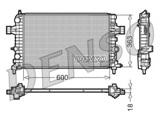 RADYATÖR ASTRA H- ZAFIRA 1.6-1.8 AC KLİMASIZ MEK 600x368x18
