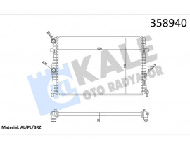RADYATÖR AUDI A1-A1 CITY CARVER-SEAT IBIZA V 1.0 TGI-1.6 TDI 17--ARONA 1.0 TSI 17-SKODA SCALA 1.0 TS