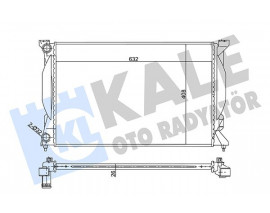 RADYATÖR AUDI A4 00-04 08 A6 01-05 EXEO 08 AL/PL/BRZ 632x408x26